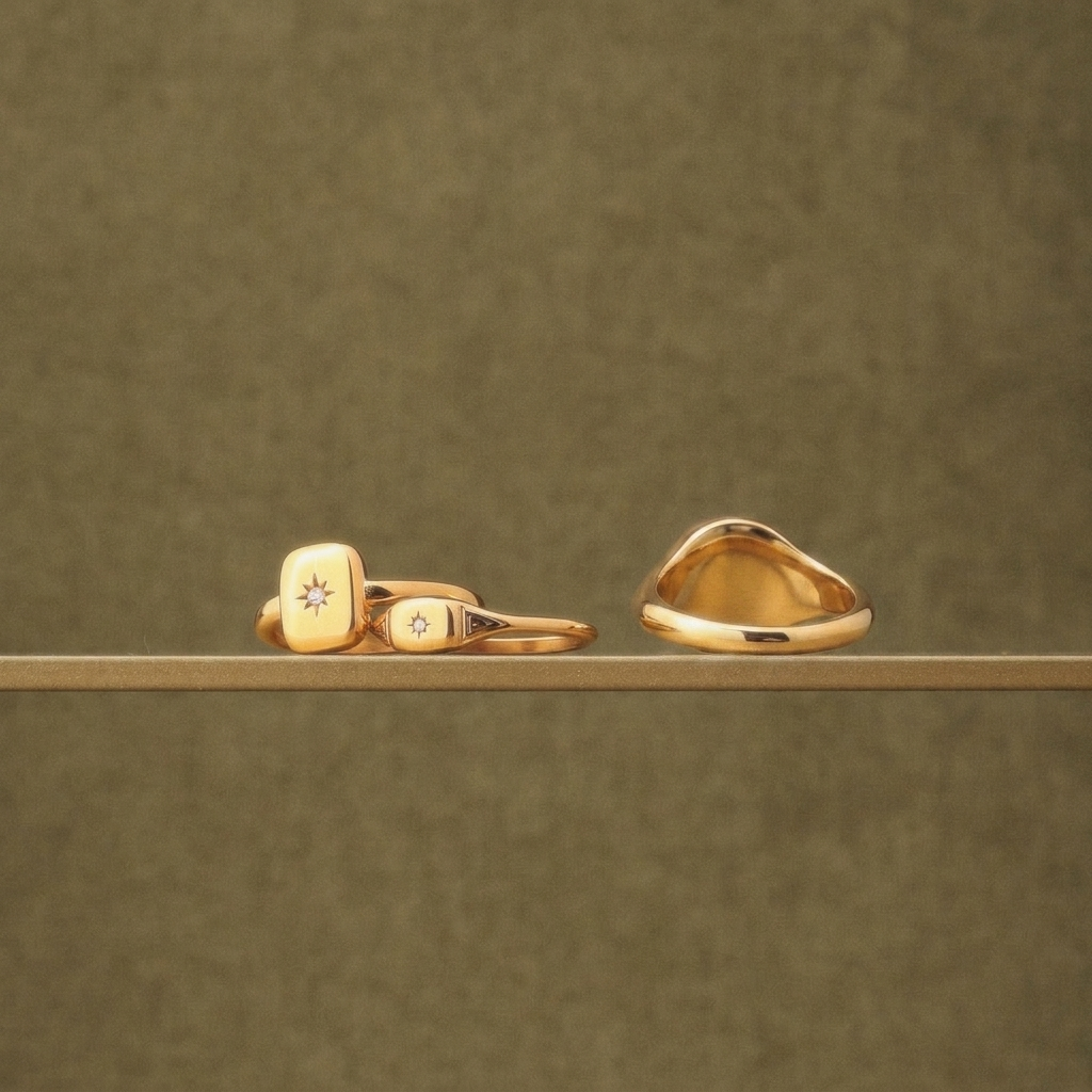 Starlight Heirloom Ring - gold-waterproof-star-ring