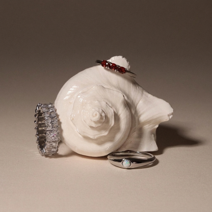 Raspberry Ring - silver-raspberry