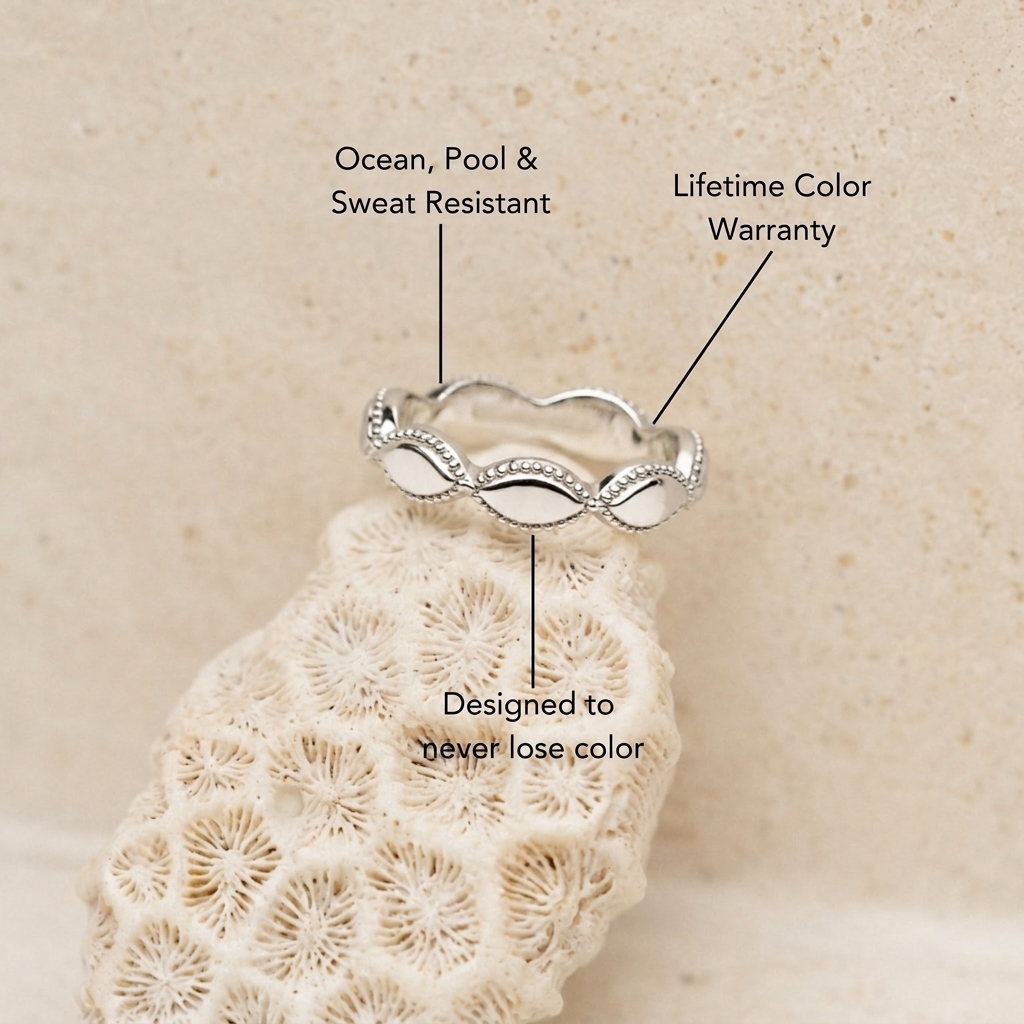 Aphrodite Ring silver watersafe details