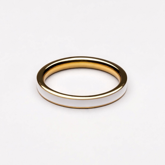 Halo Ring gold and white