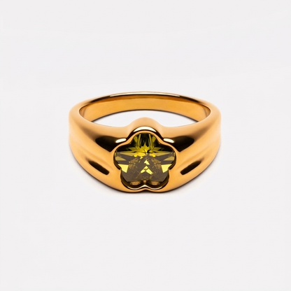 Blossom Ring - gold flower