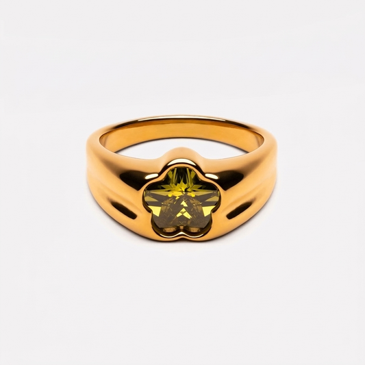 Blossom Ring - gold flower
