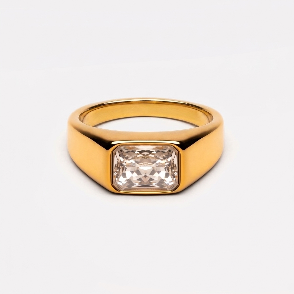 Kaia Ring - oval-cz-band