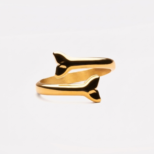 Whale Tail Ring - gold-whale-ring