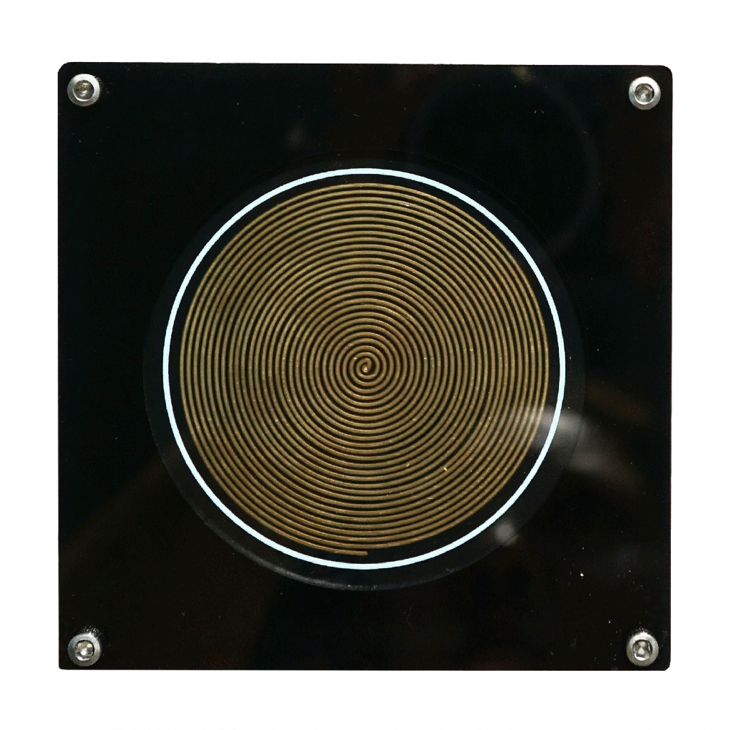 7.83Hz Frequency Generator, black plate with copper Schumann spiral coil