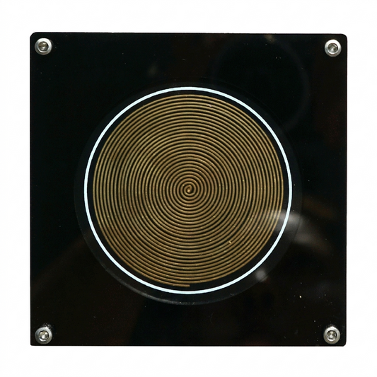 7.83Hz Frequency Generator, black plate with copper Schumann spiral coil