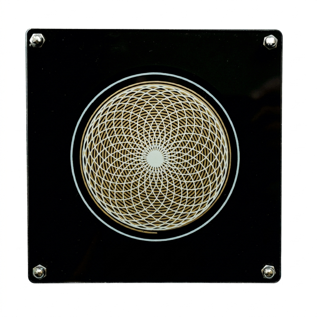 963Hz Frequency Generator, black plate with copper Torus coil