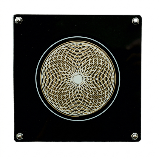 963Hz Frequency Generator, black plate with copper Torus coil