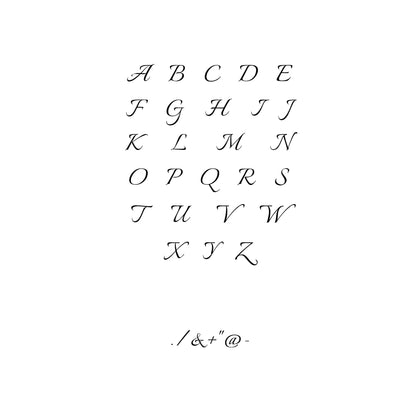 One-Initial Crystal Ring - Italianno initial font chart