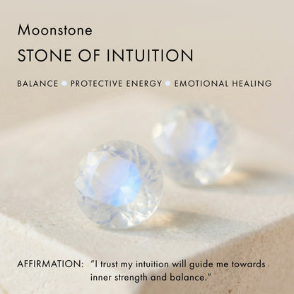Moonstone Necklace - Inner Voice - meaning tile