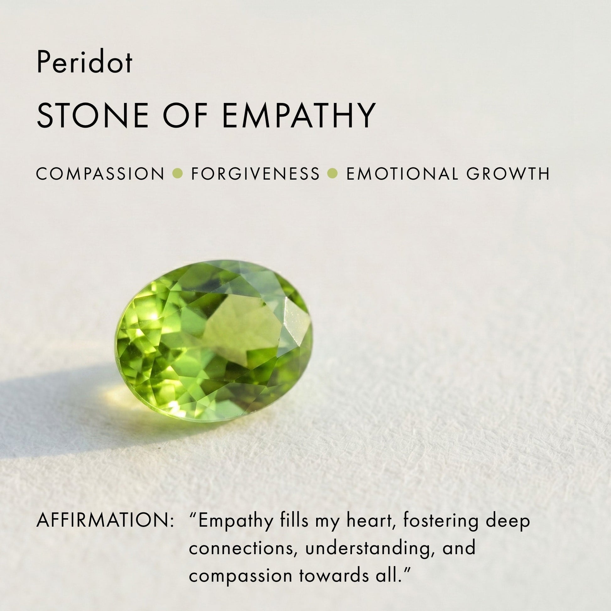 Shamrock Ring Peridot - meaning tile