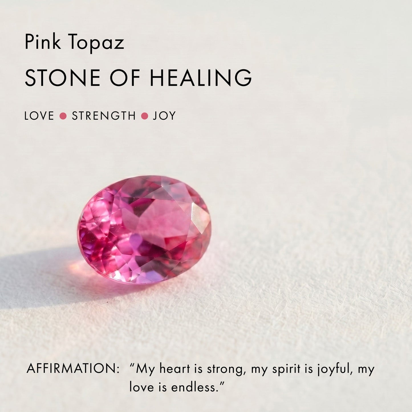 Pink topaz, stone of healing