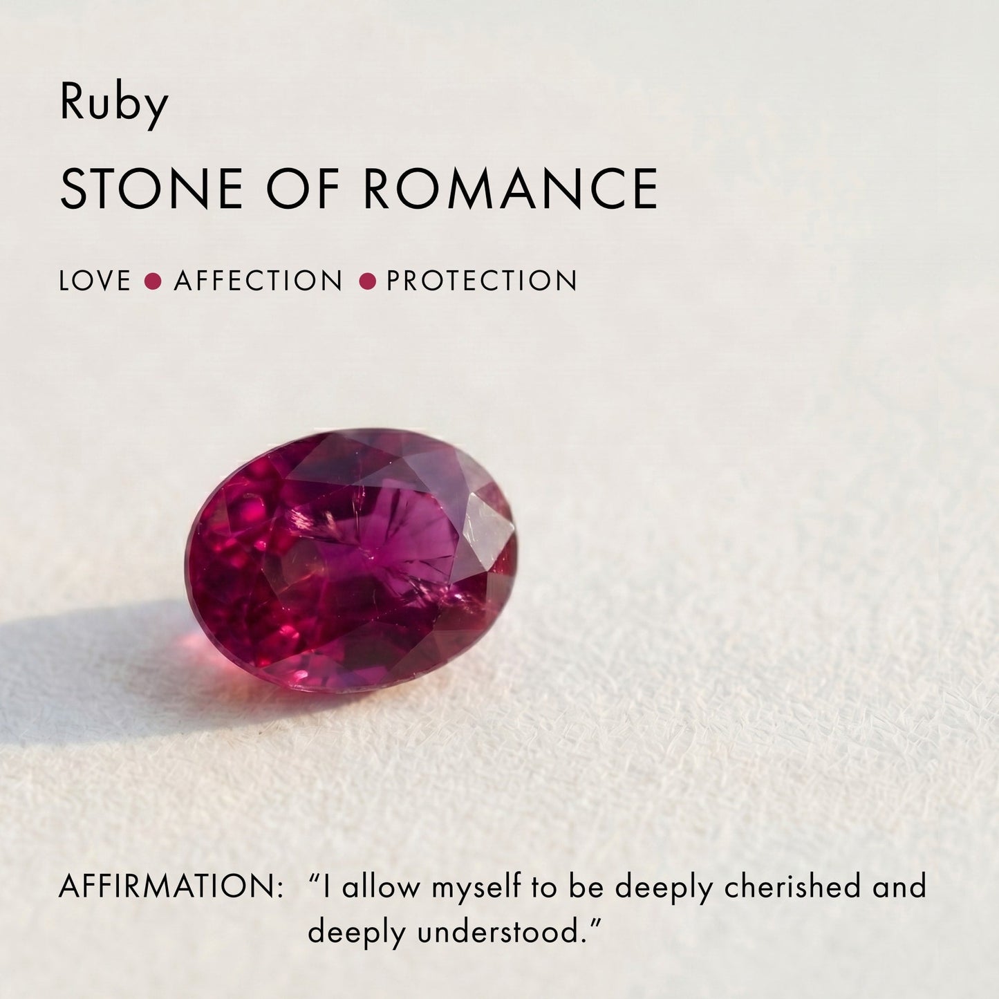 Ruby, stone of romance