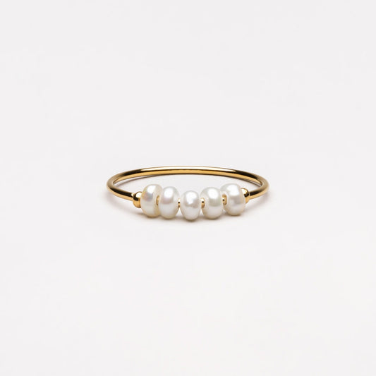 Mini Pearls Ring - gold