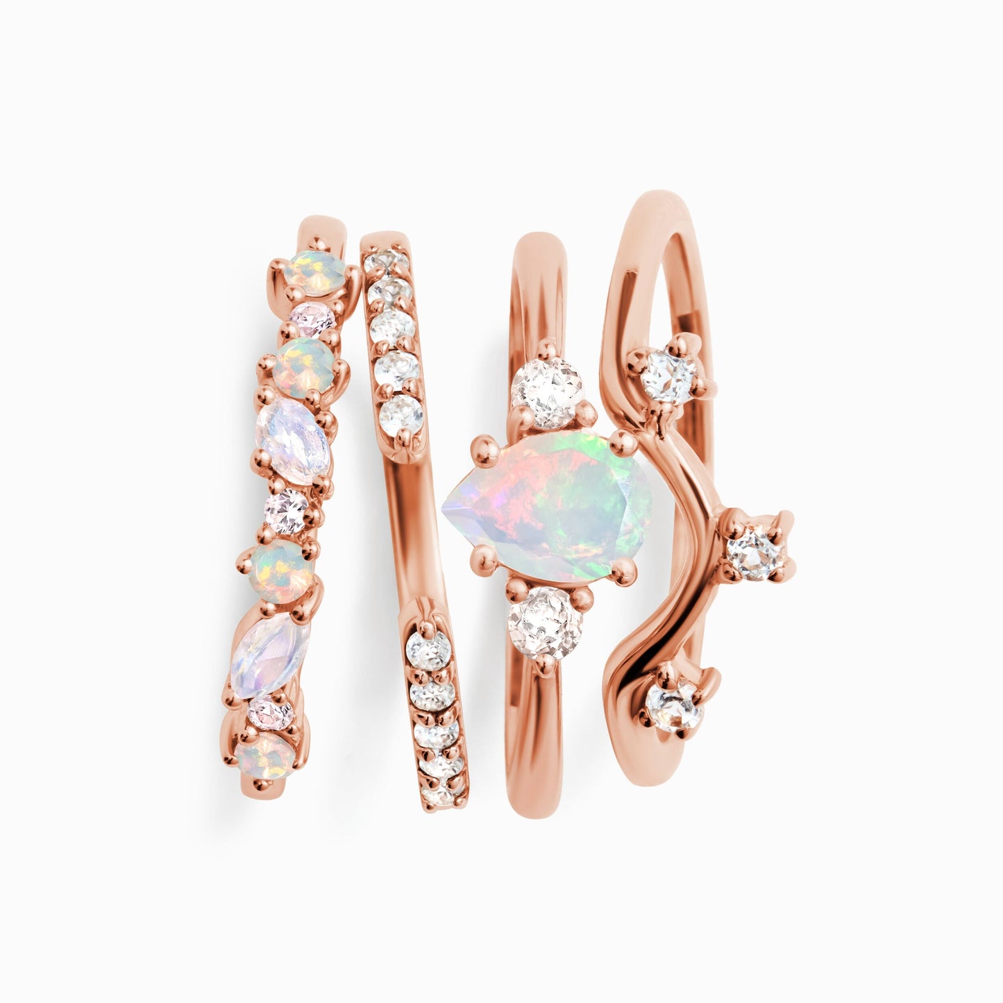 Moonstone Opal Essential Starter Set - rose gold