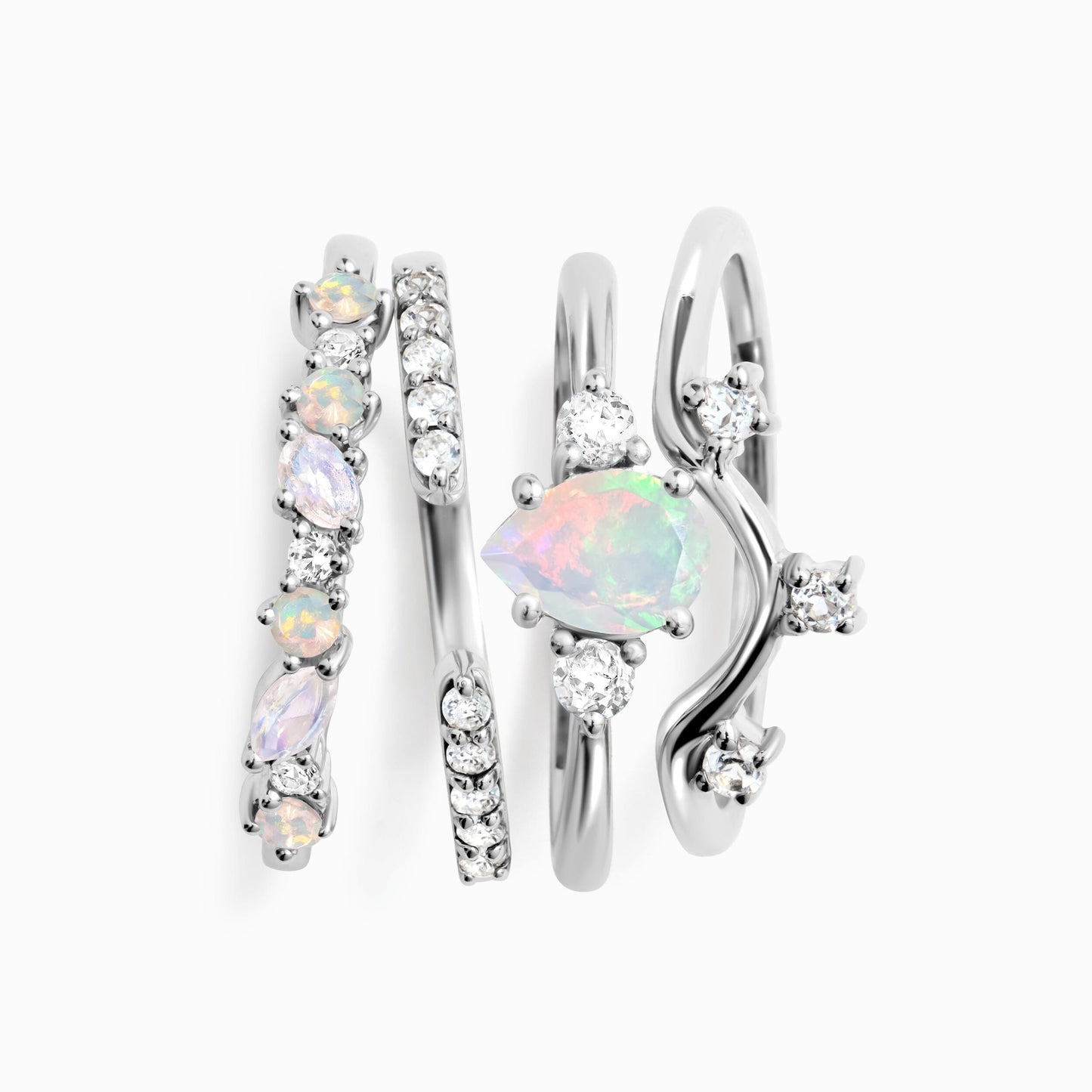 Moonstone Opal Essential Starter Set - silver