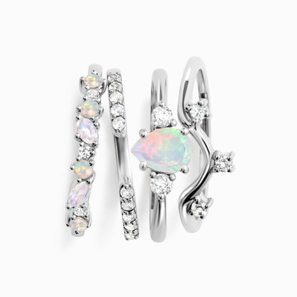 Moonstone Opal Essential Starter Set - silver