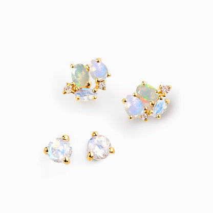 Positive Aura earring set - yellow gold
