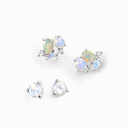 Positive Aura earring set - silver