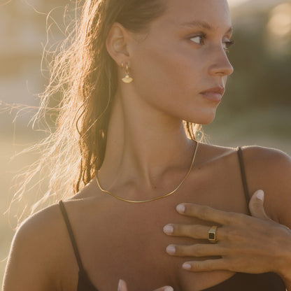 Kaya Onyx Ring golden hour lifestyle