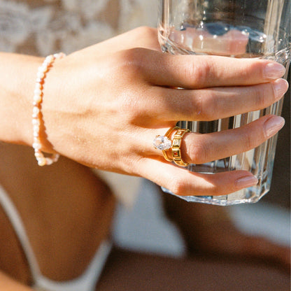 Oval Solitaire Ring - oval-gemstone-ring