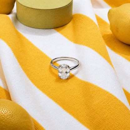 Oval Solitaire Ring - oval-stone-ring