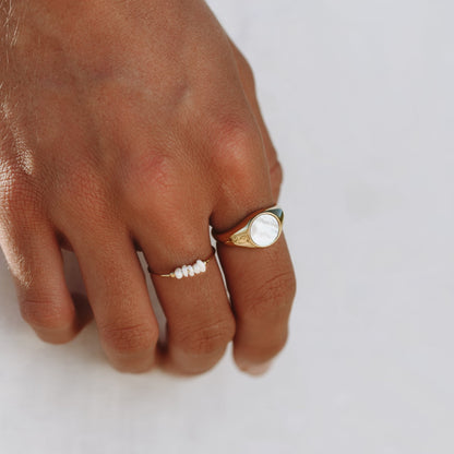 Mother Of Pearl Ring - on hand