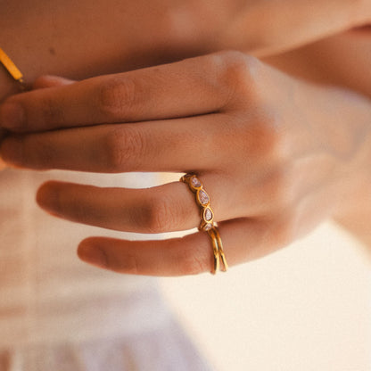 Peony Ring - pink-stones-ring