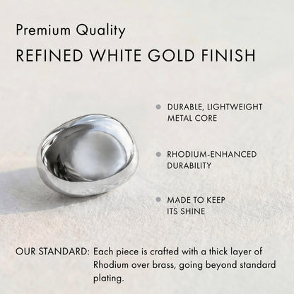 White rhodium plated brass material info