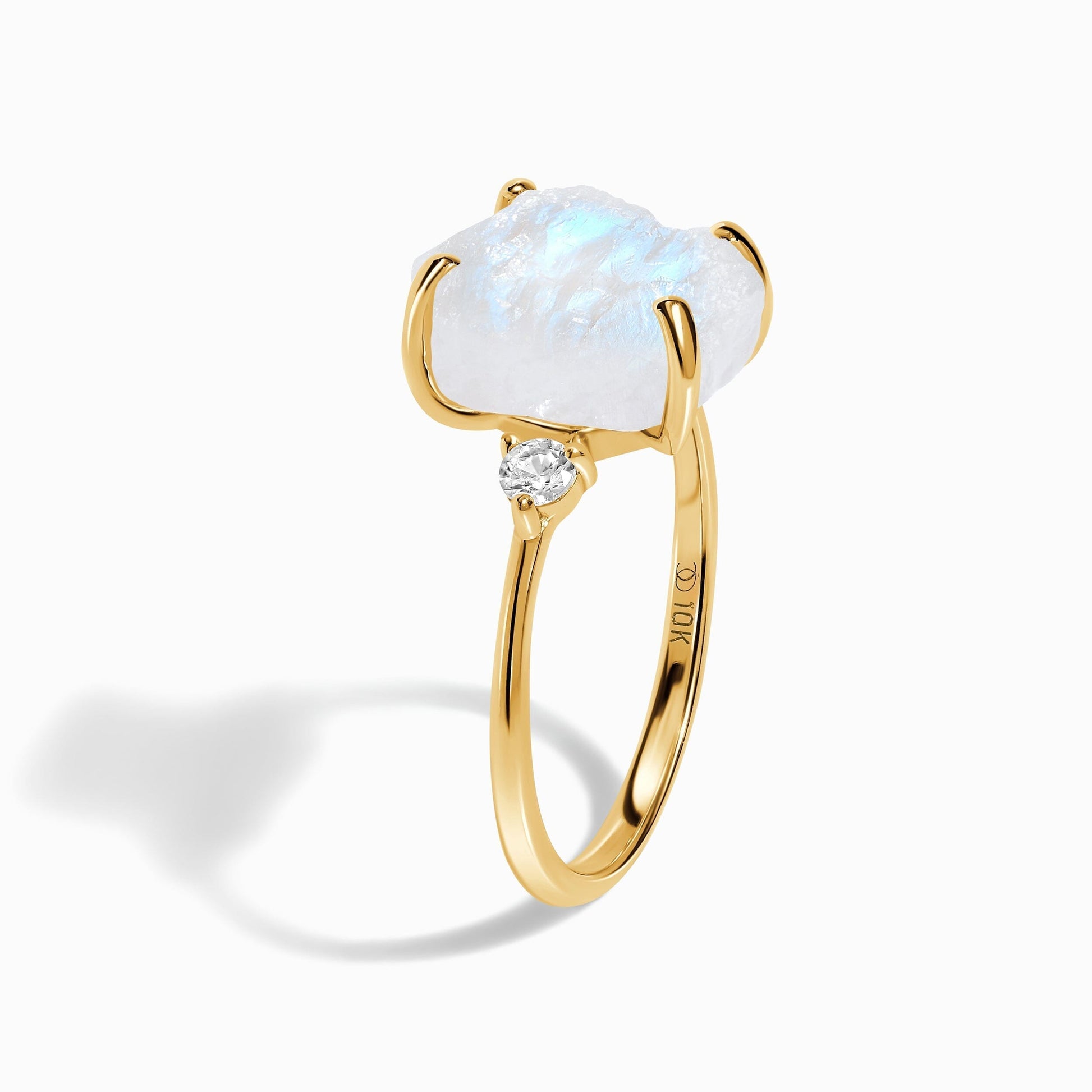 Moonstone Diamond Ring - Raw Allure - lifestyle