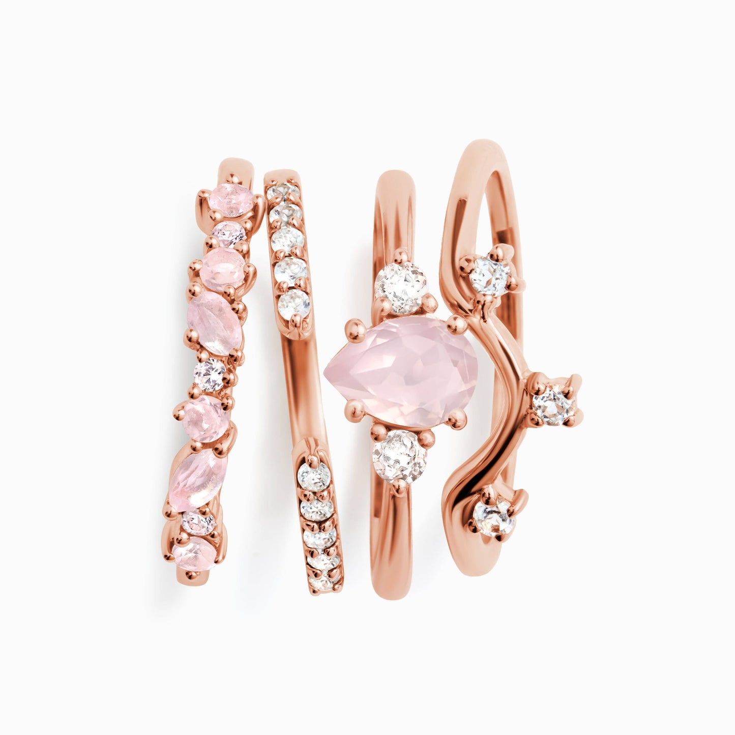 Rose Quartz Essential Starter Set - rose gold