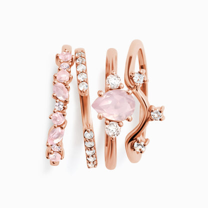 Rose Quartz Essential Starter Set - rose gold