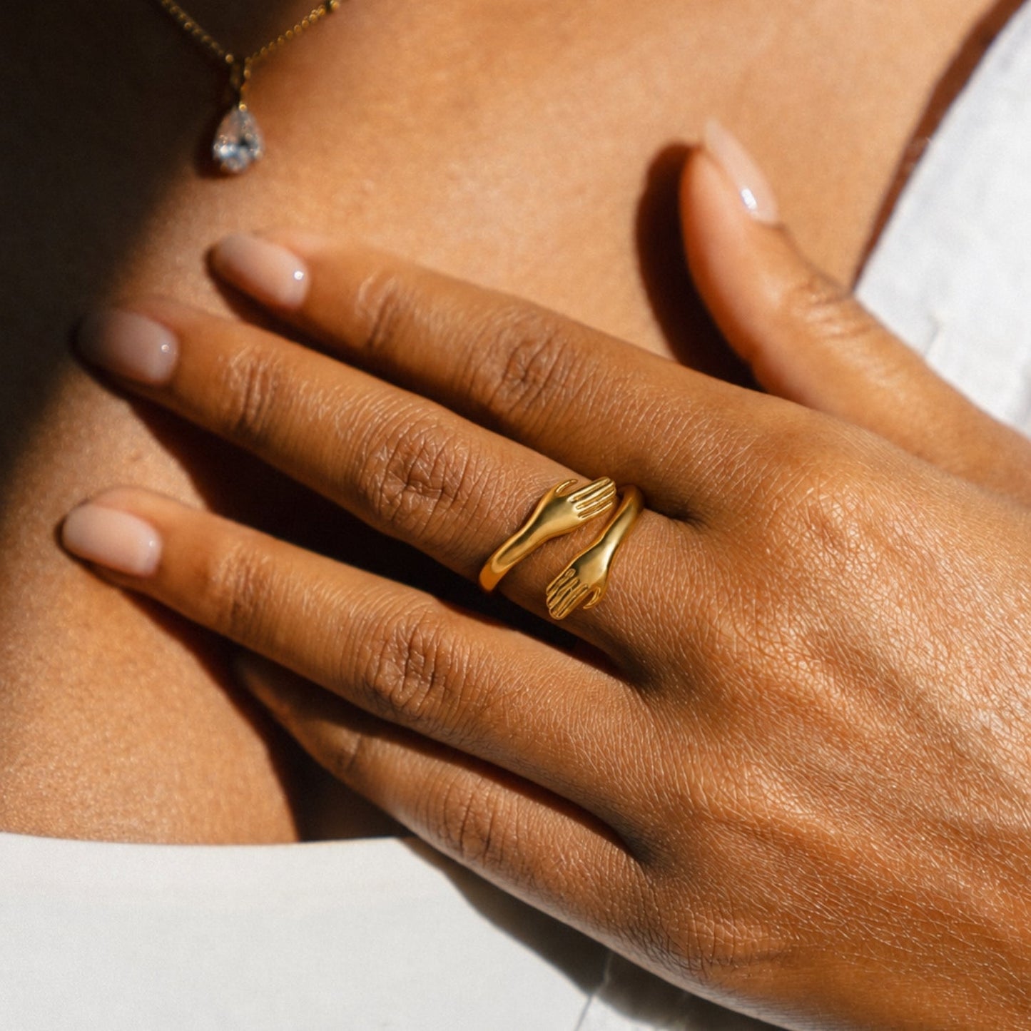 Embrace Ring - sculptural-gold-ring
