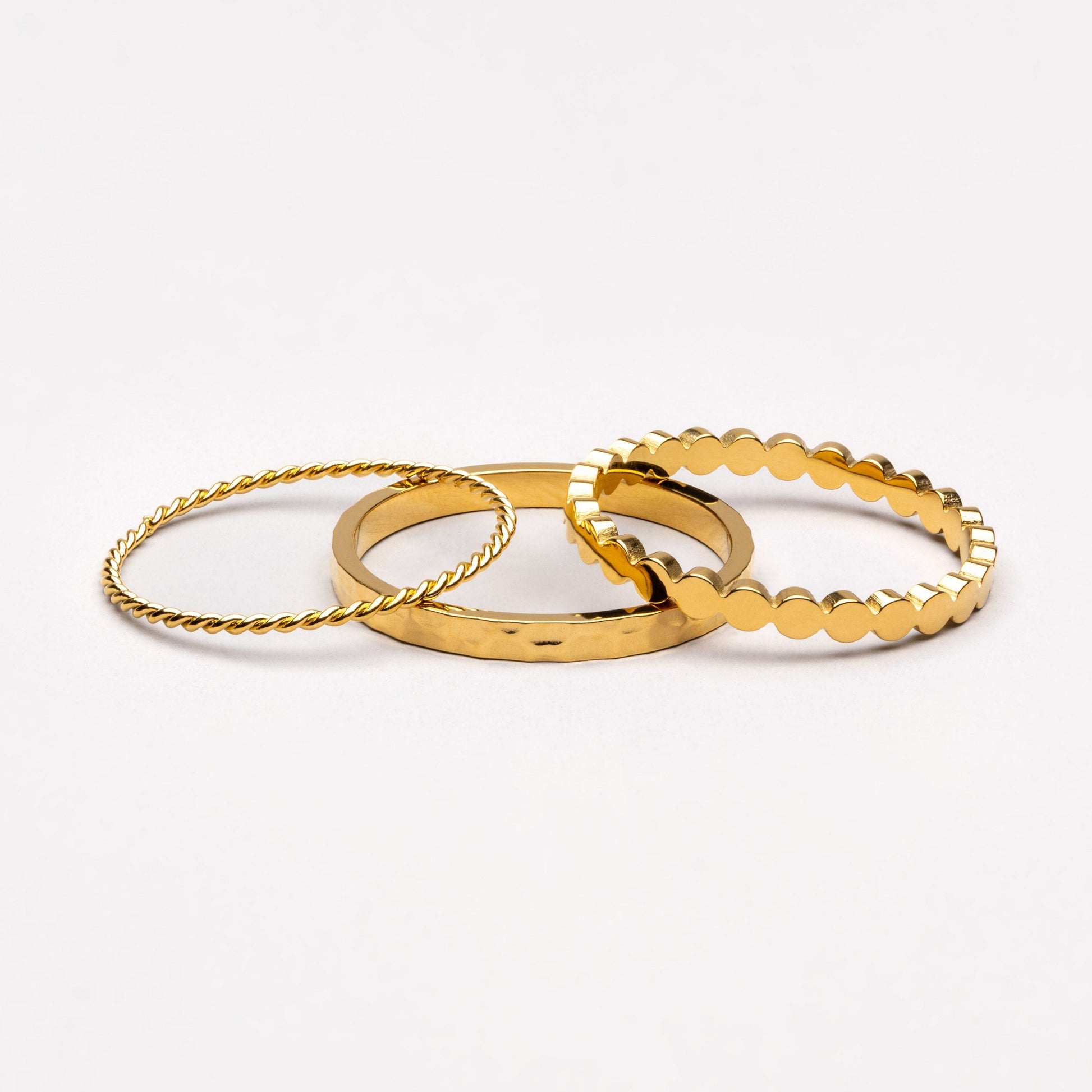 Daily Rings Set gold trio