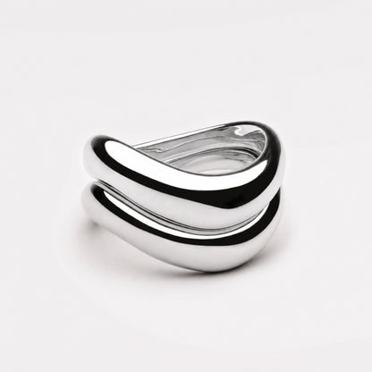"Double Trouble" Ring Set - silver-duo-trouble-ring