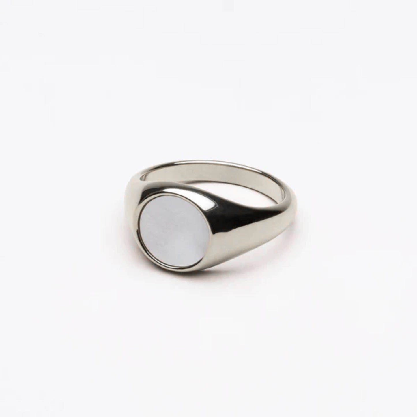 Mother Of Pearl Ring - silver