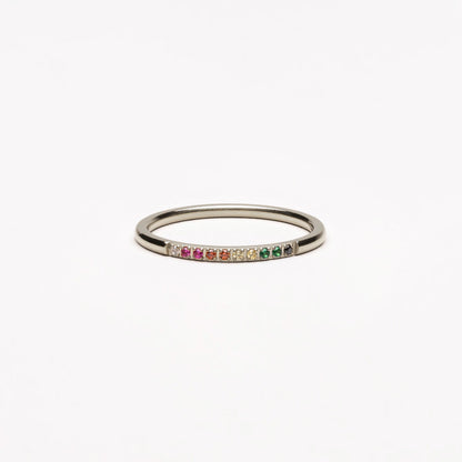 Golden Hour Ring - silver-rainbow-ring