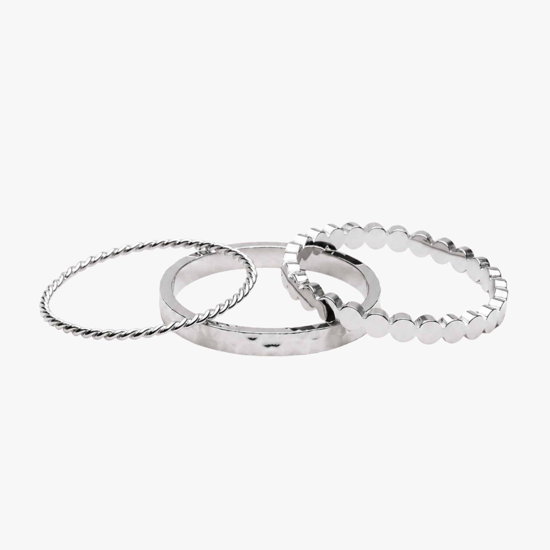 Daily Rings Set silver trio