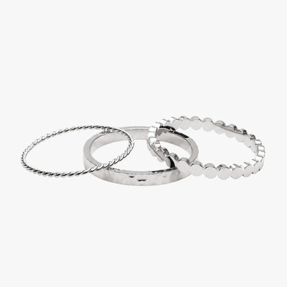 Daily Rings Set silver trio
