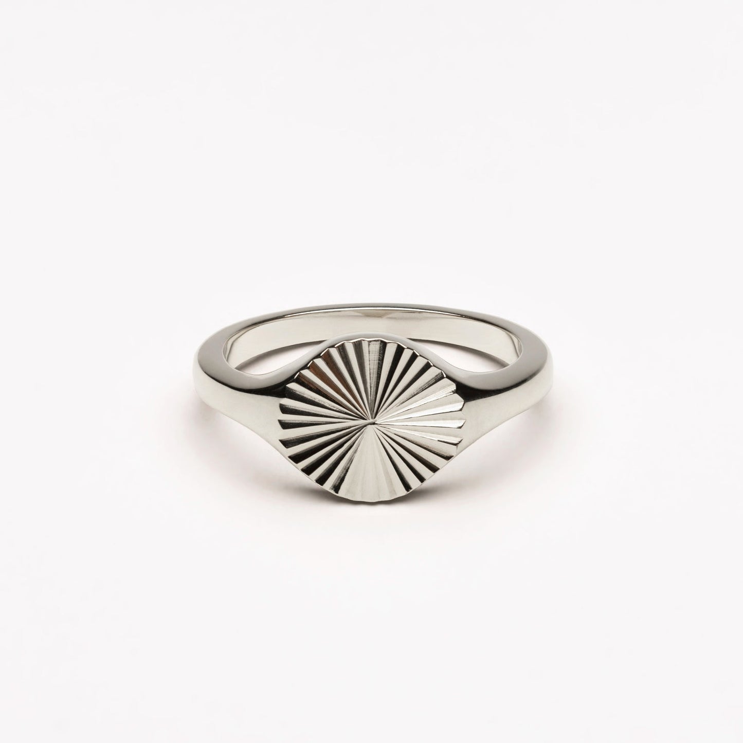 Sun Signet Ring - silver studio