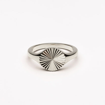 Sun Signet Ring - silver studio