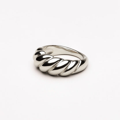 Croissant Ring - silver croissant