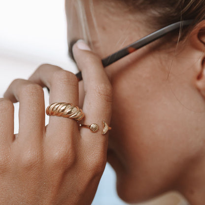 Croissant Ring - statement on hand