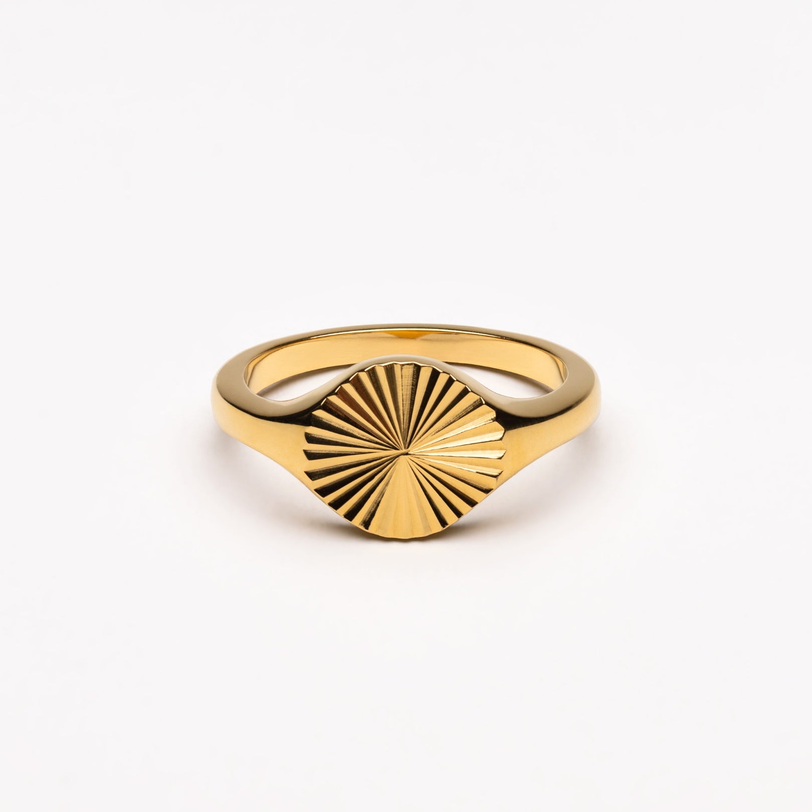 Sun Signet Ring - gold studio