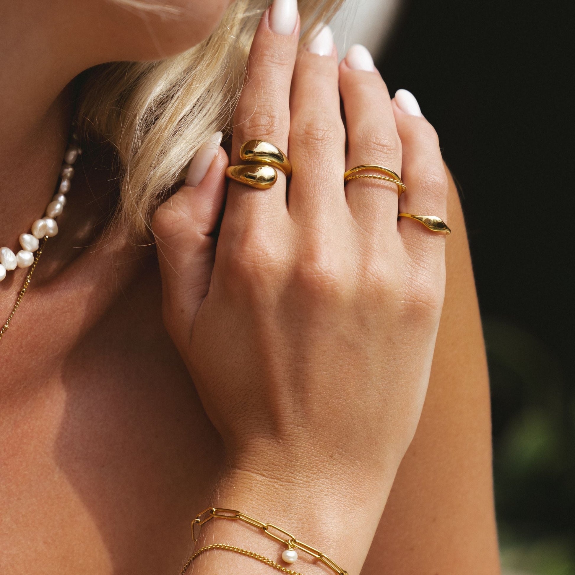 Double Twist Ring - tarnish free