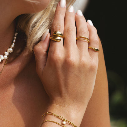 Double Twist Ring - tarnish free