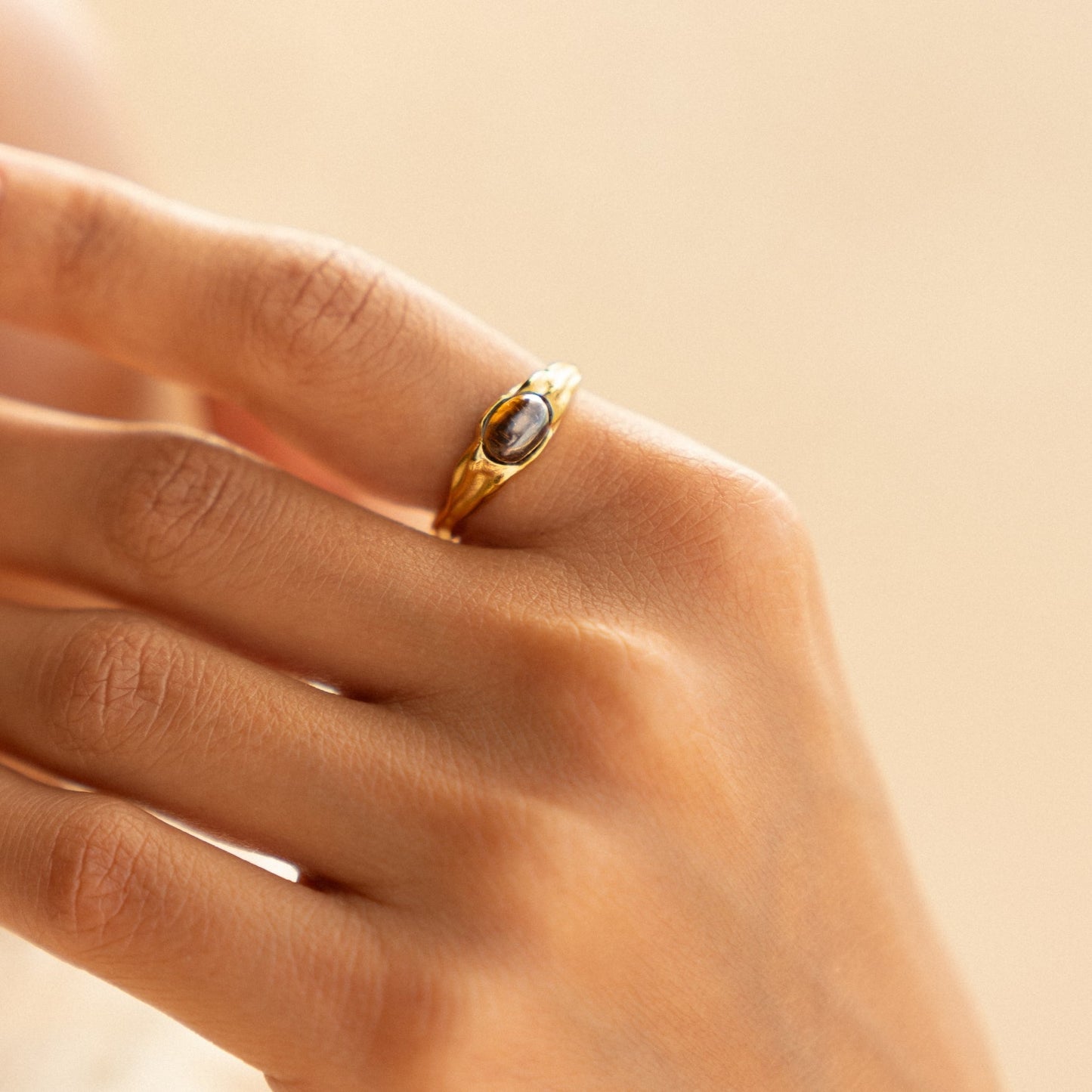 Tiger Eye Ring - tiger-eye-gold-ring