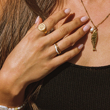 Sirocco Ring - two-toned-gold-ring