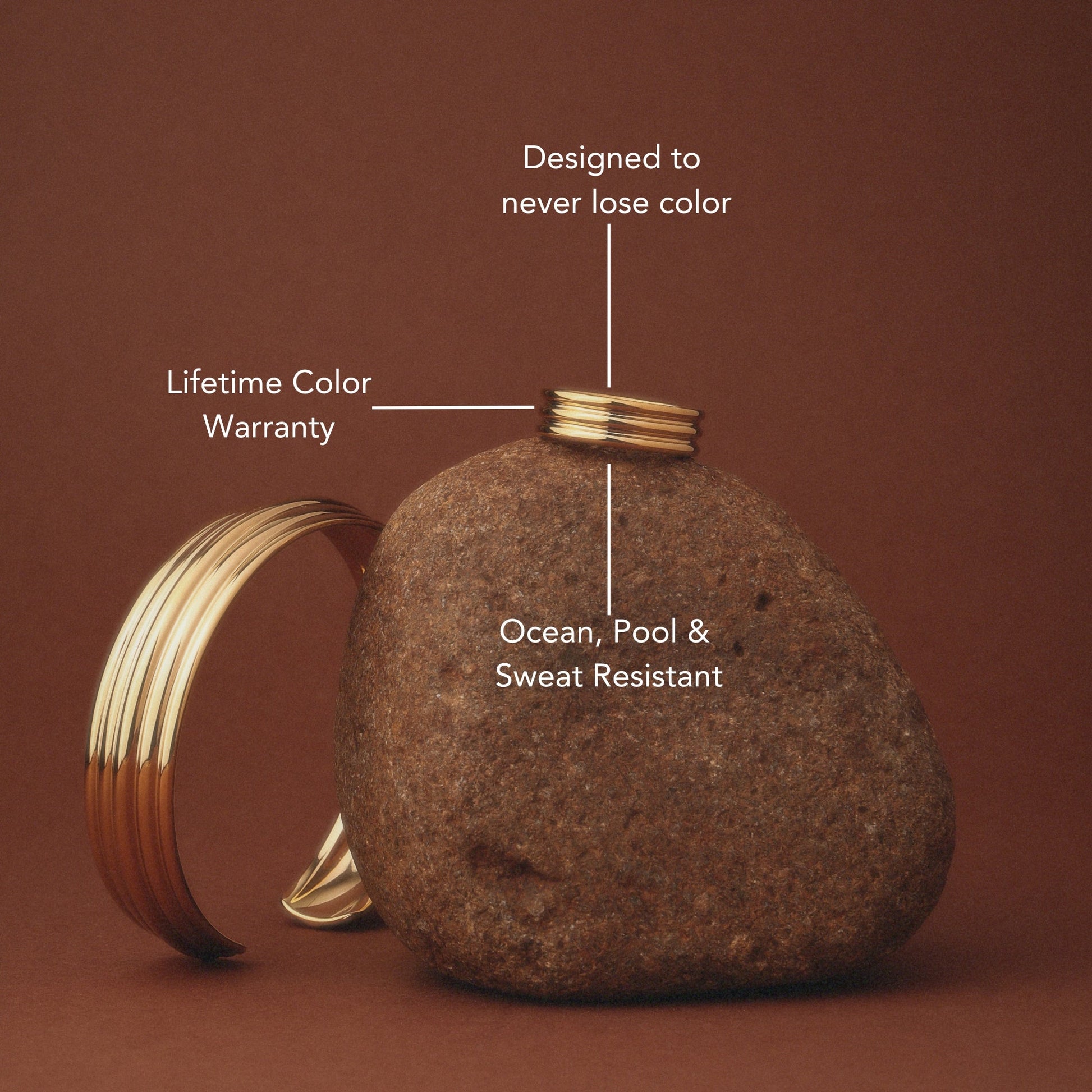 Linea Ring - waterproof-gold-layered