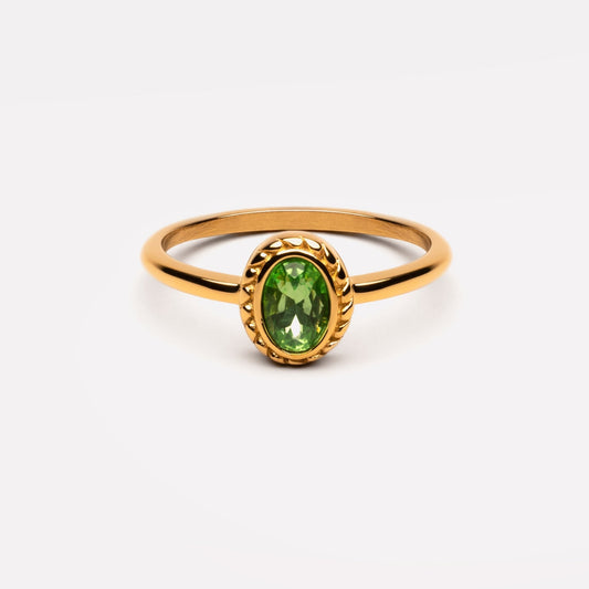 Olivia Ring - green stone